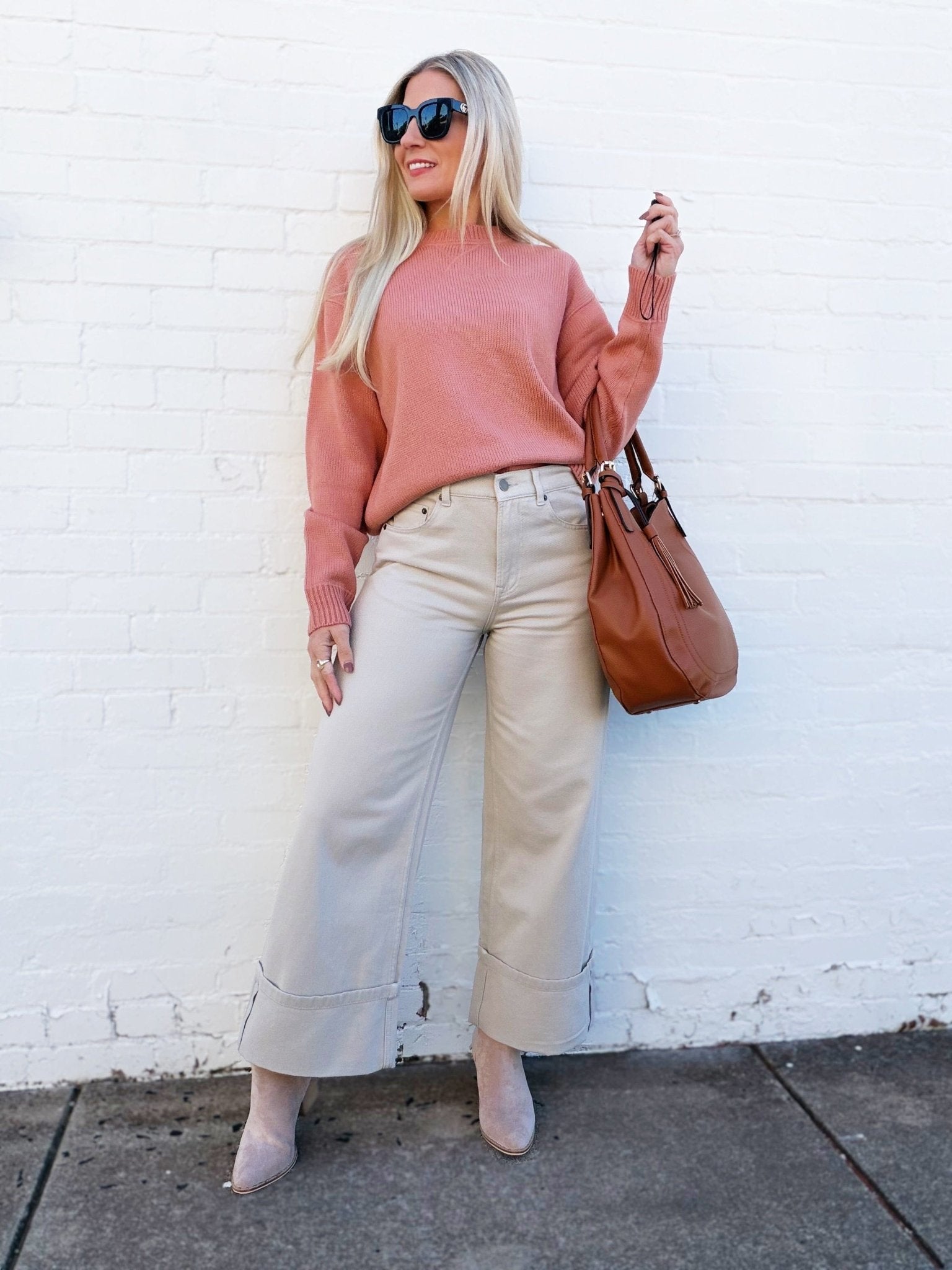 Cuffed Bottom Pants In Grey - Infinity Raine