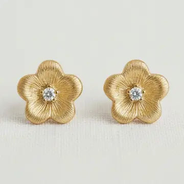 Floral Design Gemstone Drop Earrings - Infinity Raine