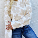 Daisy Sweater Top In Oatmeal - Infinity Raine