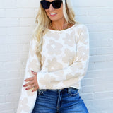 Daisy Sweater Top In Oatmeal - Infinity Raine
