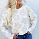 Daisy Sweater Top In Oatmeal - Infinity Raine
