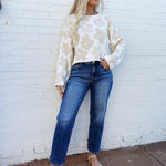 Daisy Sweater Top In Oatmeal - Infinity Raine