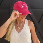 Dallas Vintage Wash Baseball Cap in Red - Infinity Raine