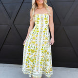 Dandelion Dreams Tube Maxi Dress In White - Infinity Raine