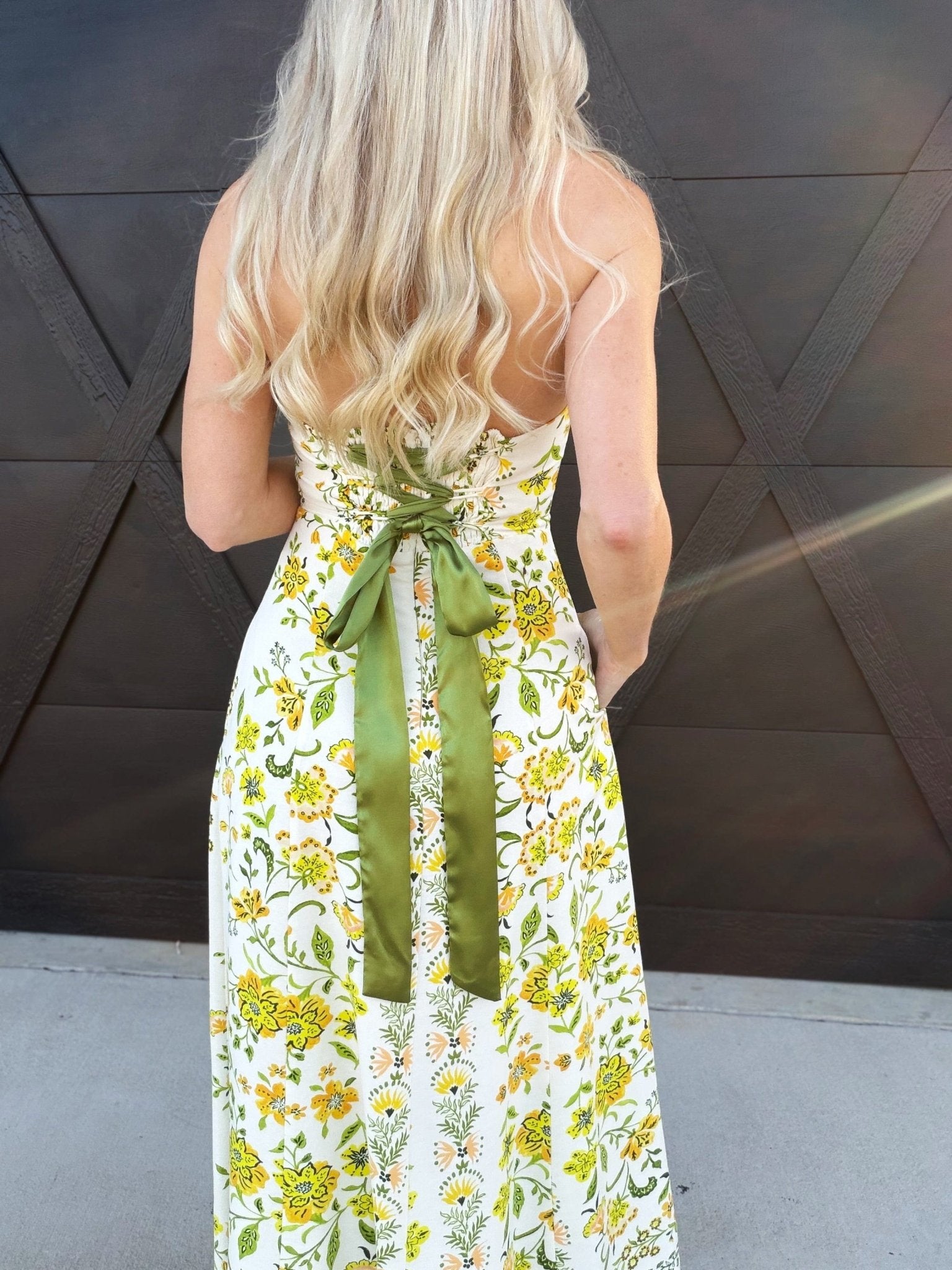 Dandelion Dreams Tube Maxi Dress Citron Multi / M Dandelion Dreams Tube Maxi Dress Citron Multi / M