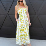 Dandelion Dreams Tube Maxi Dress In White - Infinity Raine