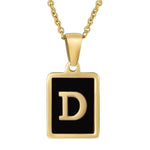 Classy Black Initial Monogram Necklace - Infinity Raine