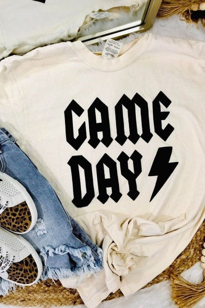 Game Day Graphic Tee- Ivory - Infinity Raine
