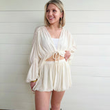 Daydreamer Bubble Shorts In Cream - Infinity Raine