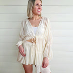 Daydreamer Bubble Shorts In Cream - Infinity Raine