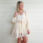 Daydreamer Cover Up Duster In Cream - Infinity Raine