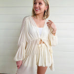 Daydreamer Cover Up Duster In Cream - Infinity Raine