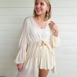Daydreamer Cover Up Duster In Cream - Infinity Raine