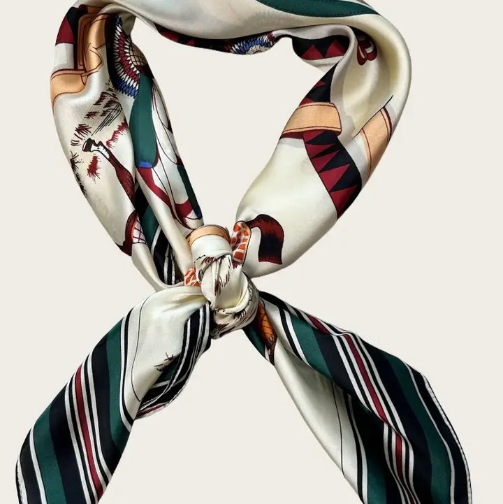 Equestrian Silk-Style Bandana – Multi-Style Horse Designs - Infinity Raine