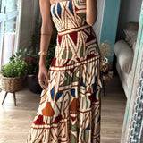 Printed Boho Maxi Dress In Multi - Infinity Raine