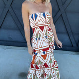De Vave Dresses Printed Boho Maxi Dress In Multi