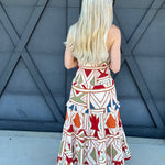 De Vave Dresses Printed Boho Maxi Dress In Multi
