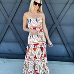 De Vave Dresses Printed Boho Maxi Dress In Multi