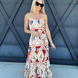 De Vave Dresses Printed Boho Maxi Dress In Multi