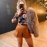 Deep Woods Fur Jacket In Taupe - Infinity Raine