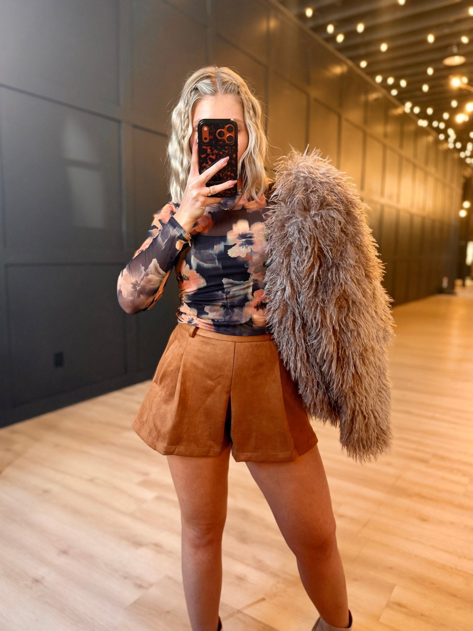Deep Woods Fur Jacket In Taupe - Infinity Raine
