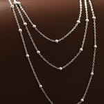 Delicate Triple Layered Necklace In Silver - Infinity Raine