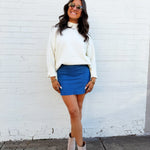 Denim Skort In Medium - Infinity Raine