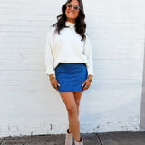 Denim Skort In Medium - Infinity Raine