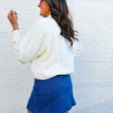 Denim Skort In Medium - Infinity Raine