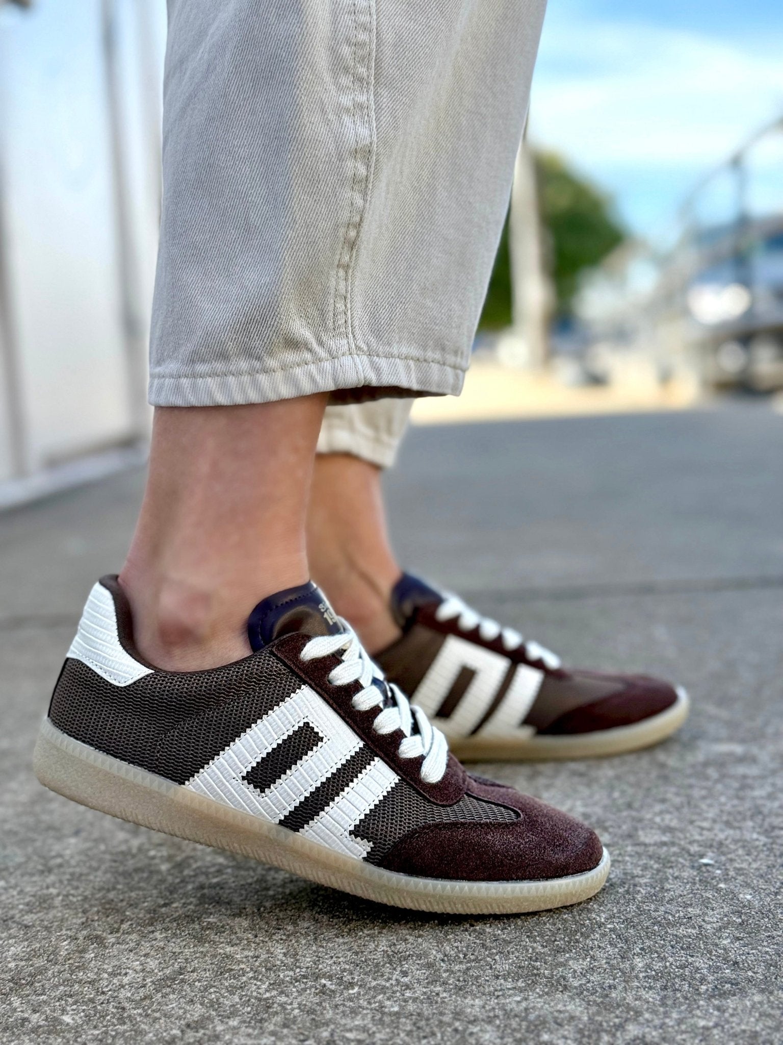 Dirty Laundry Trackstar Mesh Sneaker In Milky Brown - Infinity Raine