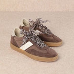 Dixie Textured Platform Trainers In Coffee - Infinity Raine