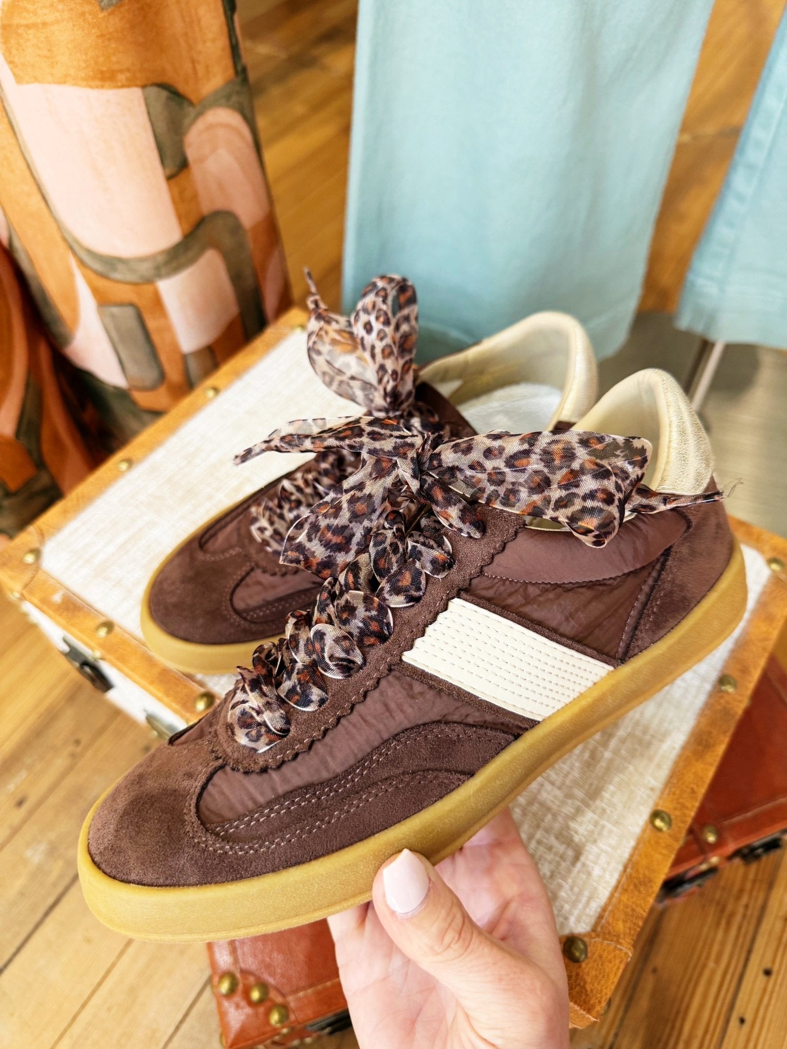 Dixie Textured Platform Trainers In Coffee - Infinity Raine