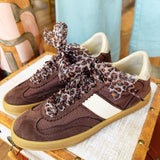 Dixie Textured Platform Trainers In Coffee - Infinity Raine