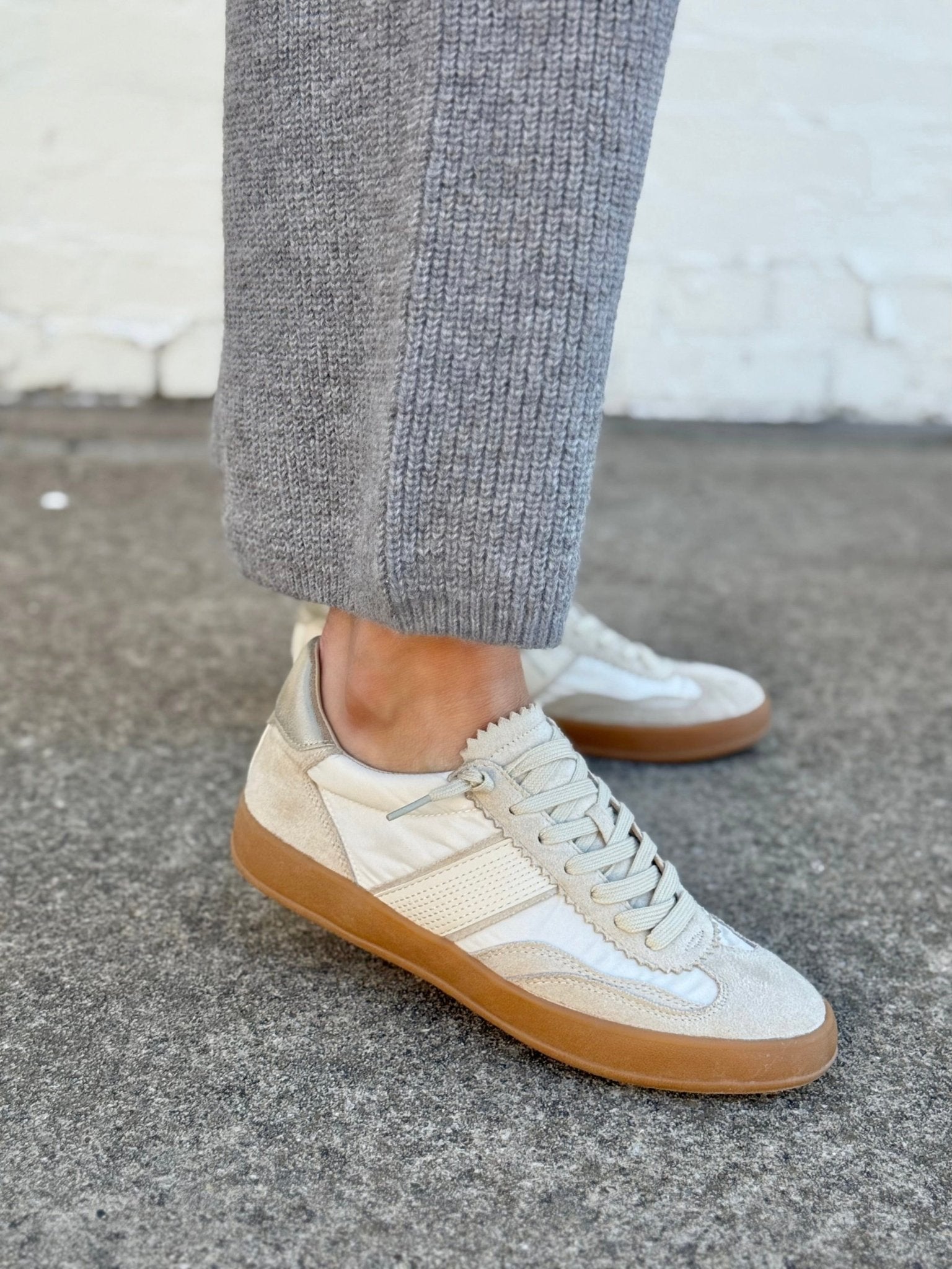 Dixie Textured Platform Trainers In White - Infinity Raine