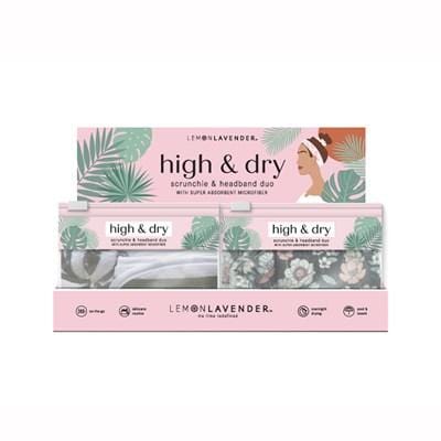 Lemon Lavender® High & Dry Microfiber Scrunchie & Headband Duo - Infinity Raine