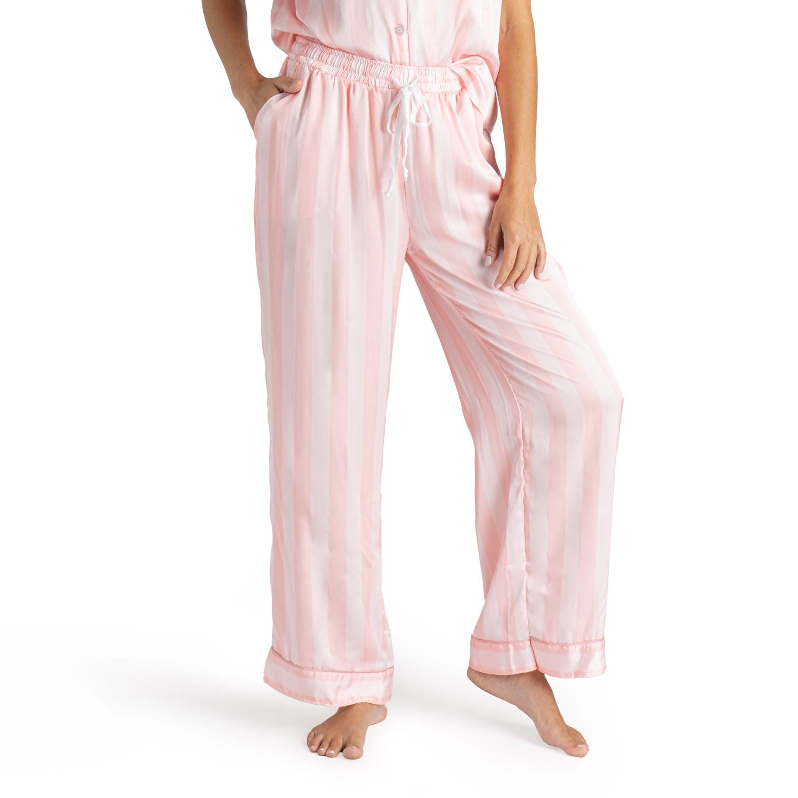 Hello Mello Satin Pajama Pants-Slumber Party - Infinity Raine