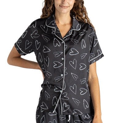 Hello Mello Satin Pajama Top-I Love Sleep - Infinity Raine