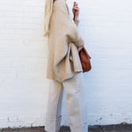 Dolman Sleeve Open Cardigan With Pockets In Taupe - Infinity Raine