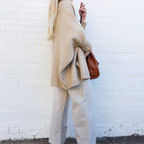 Dolman Sleeve Open Cardigan With Pockets In Taupe - Infinity Raine
