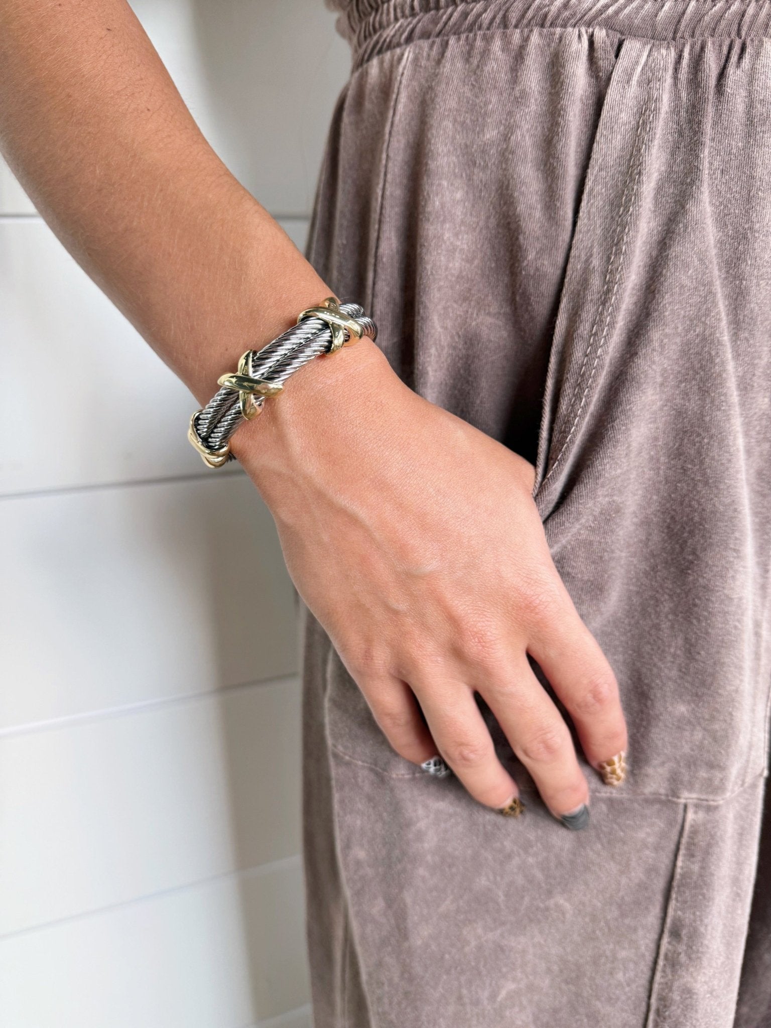 Double Row Cable Bracelet - Infinity Raine