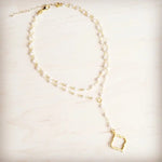 Double Strand Beaded Gold Necklace w/ Pendant - Infinity Raine