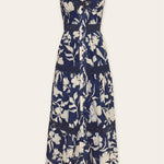 Tiered Lace Maxi Dress In Navy - Infinity Raine