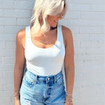 Scoop Neck Seamless Bodysuit In Ivory - Infinity Raine