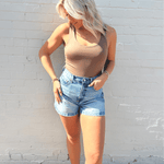 Scoop Neck Seamless Bodysuit In Mocha - Infinity Raine