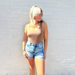 Scoop Neck Seamless Bodysuit In Mocha - Infinity Raine