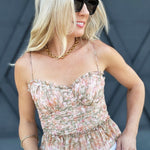 Endless Corset Floral Top In Blush - Infinity Raine