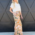Dune Deco Drawstring Wide Leg Pants In Blushed Stone - Infinity Raine