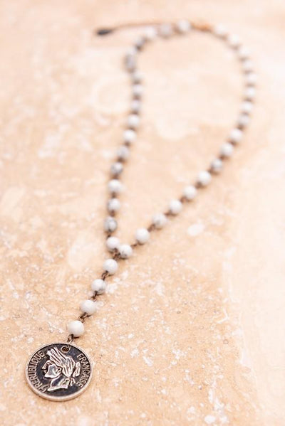 Pearl White Lariat Necklace - Infinity Raine
