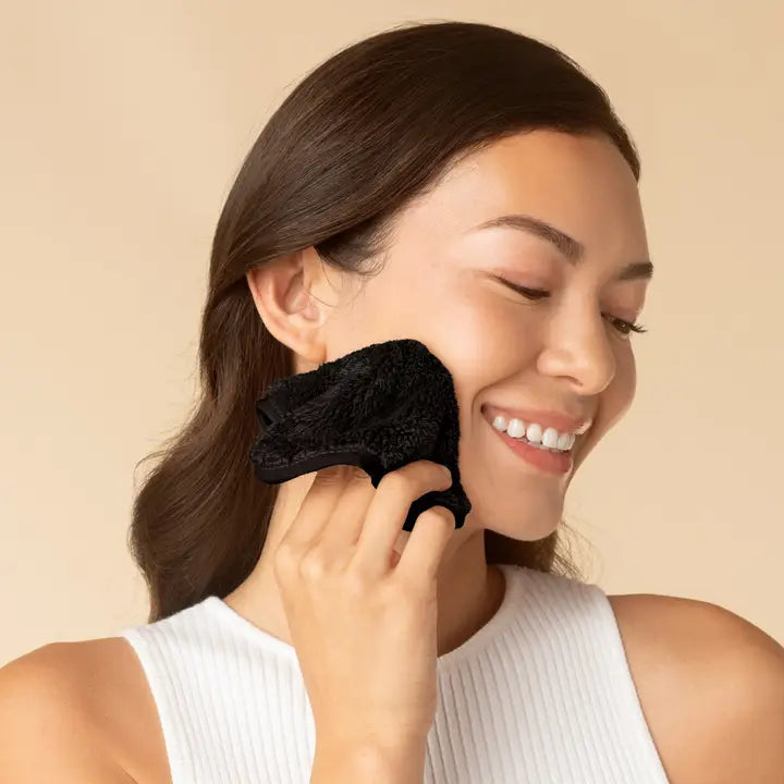 Kitsch Microfiber Face Towels 3pc Set - Black - Infinity Raine