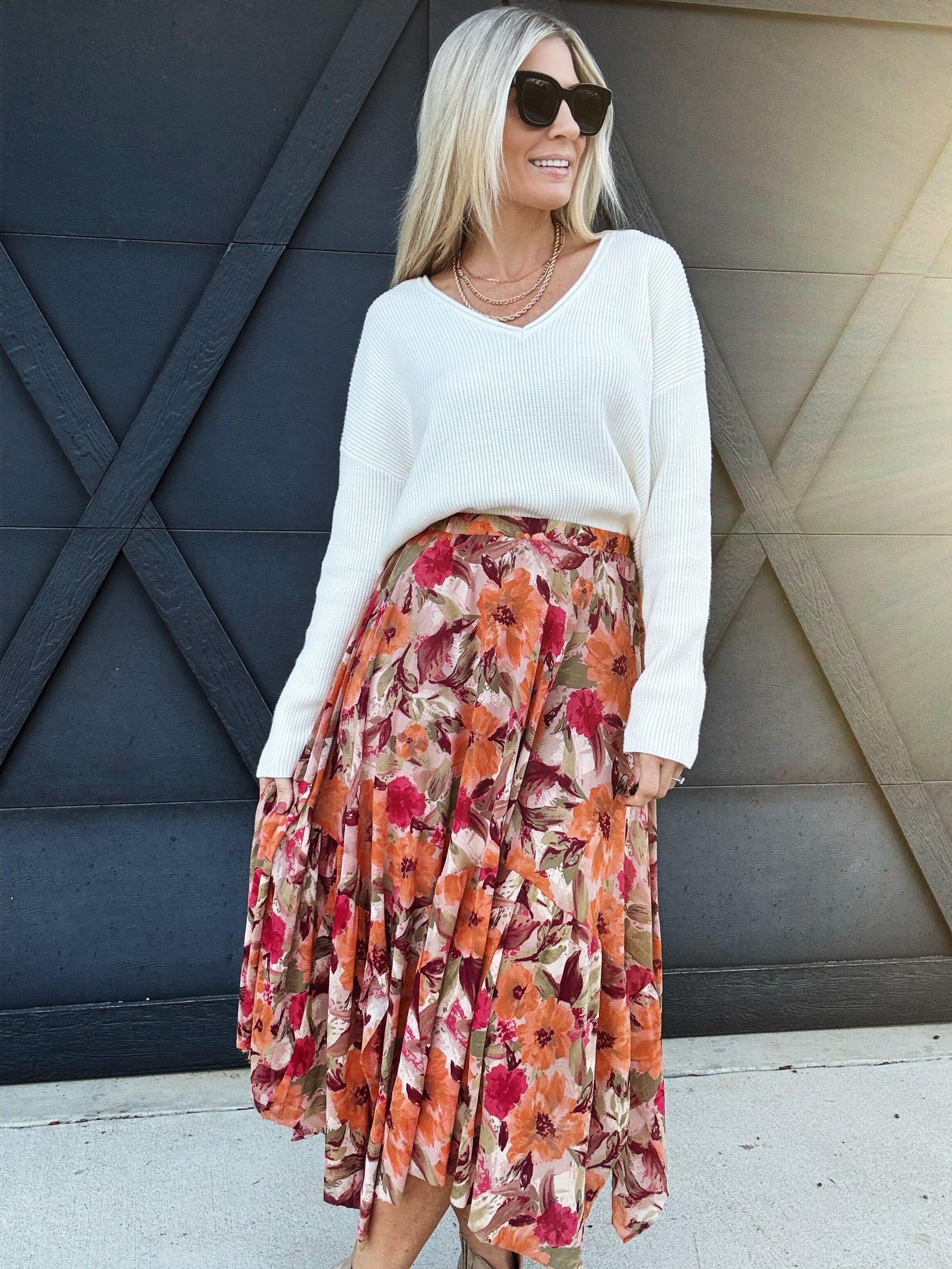 Floral Printed Mesh Ballerina Skirt In Khaki Olive - Infinity Raine